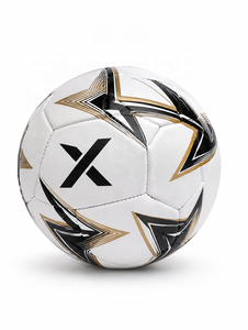 Ballon de football personnalisé X, ballon de football léger |   Blanc Noir Or |   Logo X |   Fabricant OEM ODM |   Qualité de conception haut de gamme - Product Image 2