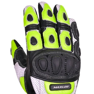 Gants de moto en cuir pour sports motorisés, course, compatibles écran tactile, pour hommes et femmes, noirs, prix de gros - Product Image 4