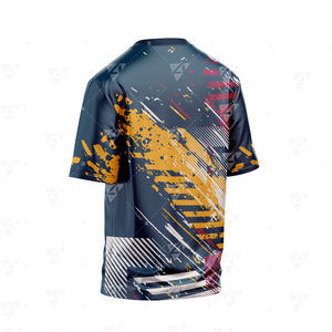 T-shirt personnalisé en coton 100% respirant, coupe ample, avec impression par sublimation du logo sur le devant, pour homme. - Product Image 3