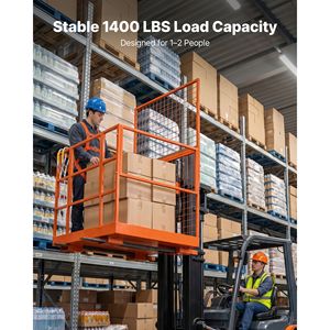 Cesta de Trabajo Plegable para Montacargas de Uso Pesado, 48.2 x 45.2 Pulgadas, Capacidad de 1400 Libras - Product Image 3