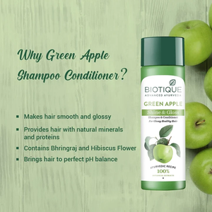 Shampooing et après-shampooing aux herbes vertes douces, formule cosmétique pour une texture lisse, une brillance éclatante, des cheveux sains et radieux - Product Image 2