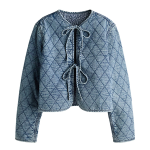 Veste en jean décontractée pour femme, manches longues, boutonnée, coupe classique, légère, style streetwear, pour le printemps, l'automne, les voyages et le quotidien - Product Image 3