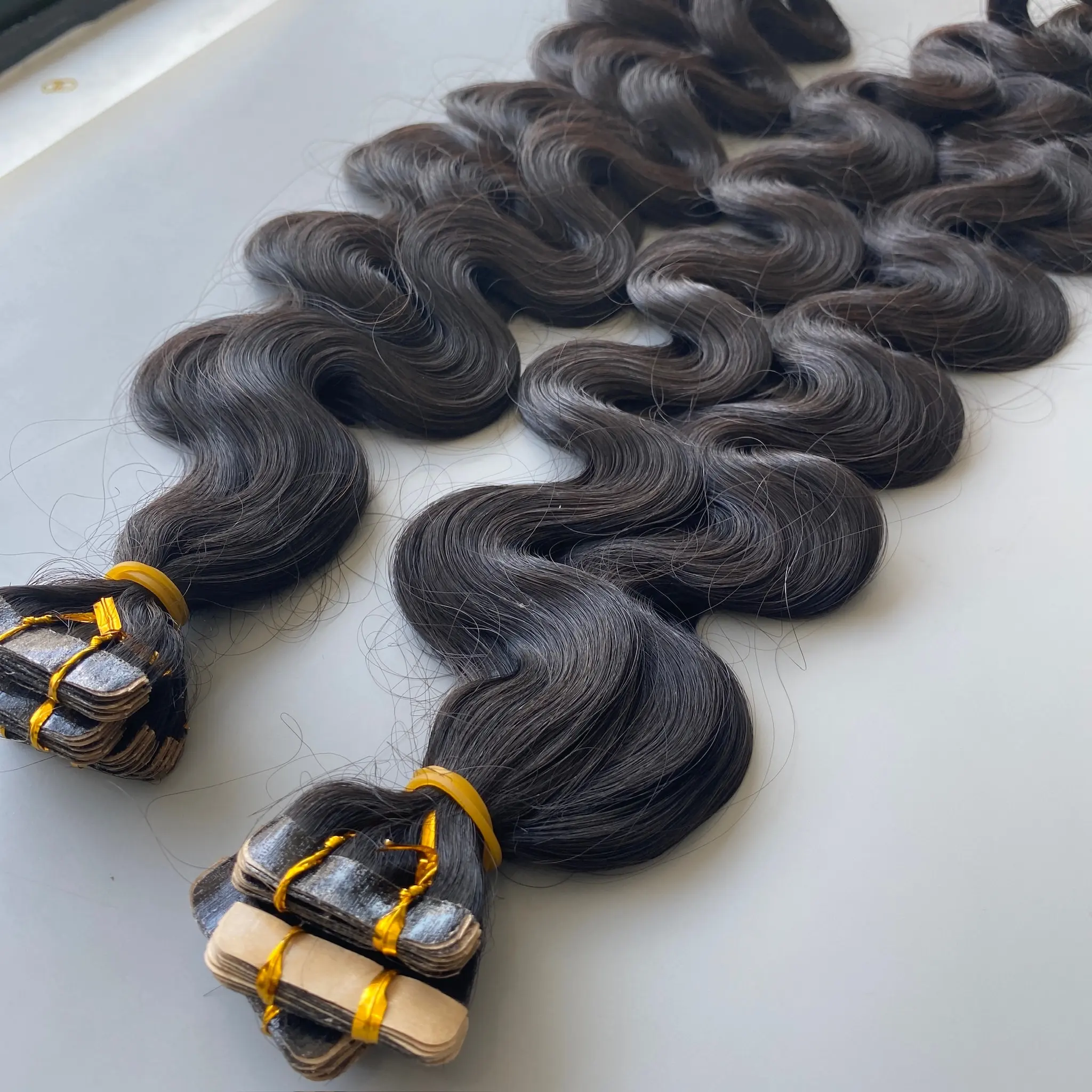 New Style Seamless Tape In Hair Extensions Body Wavy Invisible Tape In Full Lengths Factory Price
