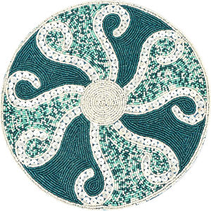 Factory Wholesale Beaded Glass Place Mats Decorative <b>Table</b> Mats for Kitchen Designer Farmhouse Style Best Price - Product Image 1