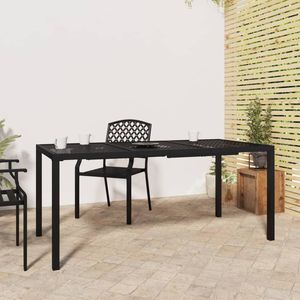 Table de jardin en acier thermolaqué anthracite 65,0 x 31,5 x 28,3 po - Product Image 1