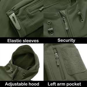 Chaqueta Softshell de Invierno para Hombre, Diseño Personalizado, Resistente al Viento, Impermeable, Transpirable, Tejido de Lona Ecológico - Product Image 5