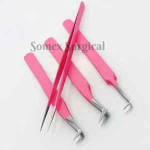 OEM Professional <b>Eyelash</b> Extension <b>Tweezers</b> with Anti-Magnetic High Quality Stainless Steel <b>Eyelashes</b> <b>Tweezers</b> - Product Image 3