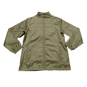 Veste décontractée coupe-vent pour homme, couleur unie, manches régulières, col montant, fermeture éclair, polyester, vêtement d'automne - Product Image 5