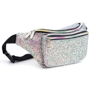 Riñonera Personalizada Impermeable de Poliéster con Purpurina para Animadoras, Unisex, con Cierre de Cremallera, Diseño de Cinturón, Bolsa de Cintura para Exteriores - Product Image 1