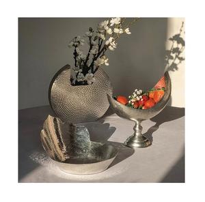 Bol de service pour aliments en acier inoxydable couleur argent, forme personnalisée, bol de service pour sucreries par Home Arts - Product Image 2