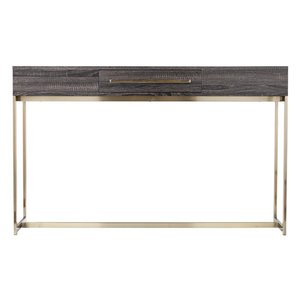 Modern Decorative Iron Frame Rock Slab <b>Console</b> <b>Table</b> Foldable <b>Slim</b> <b>Table</b> for Entryway Display and <b>Storage</b> - Product Image 3