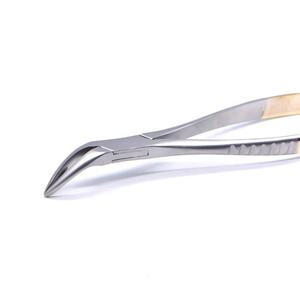 Dental Tooth Extraction Forcep for Root Fragment Minimally Invasive Curved Design (Mandibular Teeth) Steel by <b>Blush</b> surgical - Product Image 2