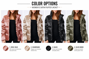 2024 Logo personnalisé Satin Puffer Veste Brodé Motif Laine À Capuche ODM Varsity Veste Fermeture À Glissière Hiver Condition Printemps - Product Image 3