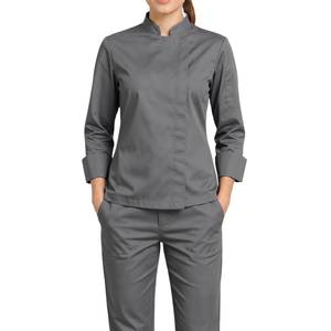 Uniformes de Chef Unisex 100% Algodón Manga Larga Transpirable con Cierre de Botones Marca EVERGREEN Ropa de Cocina para Restaurante Bar ODM - Product Image 1