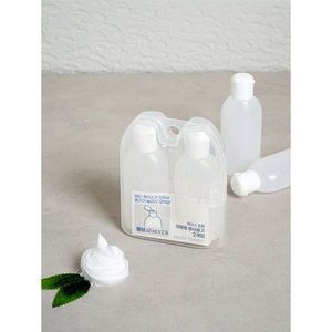 Set of 60ml Travel Containers with Case 2-Piece <b>Toiletry</b> Bag Korean Made Model Daiso0432 - Product Image 1