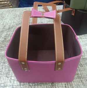 Cesta de Cuero Premium para Regalos, Cesta de Almacenamiento de Cuero para Flores, para Jardín, Comedor, Cocina, OEM 2026, Venta al Por Mayor - Product Image 2