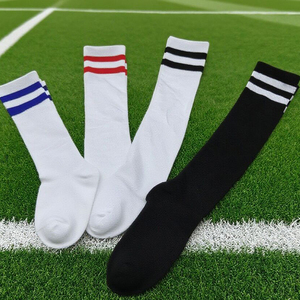 New Design Eco-friendly Soft <b>Long</b> Soccer Socks for Athletic Running Football Training Anti <b>slip</b> athletic socks Striped crew leng - Product Image 4