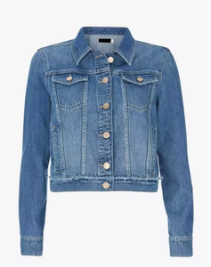 Nouvelle Veste en Jean Brodé Respirante Printemps Grande Taille avec Grosses Perles 100% Coton Lavé Style Urbain de Haute Qualité - Product Image 5