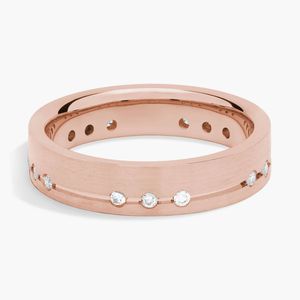 14K Yellow Gold Flush Set Lab Grown Diamond Band <b>Ring</b> - Product Image 3