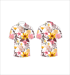เสื้อโปโลพิมพ์ลายดอกไม้เขตร้อนสำหรับผู้ชาย แขนสั้น สวมใส่สบาย เหมาะสำหรับฤดูร้อน เล่นกอล์ฟ น้ำหนักเบา มีปก แฟชั่น - Product Image 1