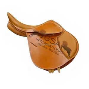 Silla de montar inglesa personalizada con materiales de cuero sintético o genuino y estructura de madera para equitación y entrenamiento. - Product Image 1