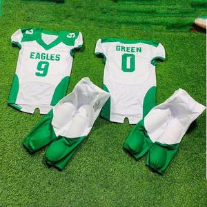Conjuntos de Camisetas y Pantalones Cortos de Fútbol Americano de Primera Calidad, Uniformes de Equipo de Fútbol Americano de Alta Calidad, Uniformes de Entrenamiento Sublimados Personalizados - Product Image 1