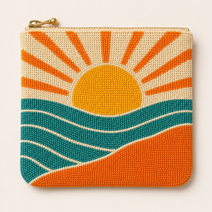 Luxury Ethnic <b>Seed</b> Beads Beaded Embroidery Mini Wallet Fancy Handmade <b>Seed</b> Beads Embroidery Coin Purse For Gifts - Product Image 3