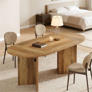 Mesa de Comedor Ovalada para Sala de Estar y Cocina, Mesa de Centro para Café, Mueble Multiusos - Product Image 2