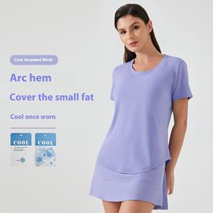 T-shirt classique vierge pour femme, col rond unisexe, 210 g/m², style streetwear, vêtement de sport, course en extérieur - Product Image 3