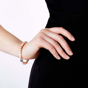 สร้อยข้อมือมุก 3 สีผสม ขนาด 6-6.5 มม. กำไลข้อมือมุกหลากสี ขนาด 6-6.5 มม. - Product Image 1