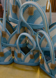Safari Jungle <b>Animals</b> Jeep Woven Cotton Rope <b>Basket</b> with Lid Long Handles Kids Carry Bag Toy Storage Artistry By PR India - Product Image 6