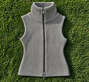 Custom <b>Women</b>’s Rib Knit Zip Up Hoodie <b>Vest</b> Long Sleeve <b>Sweater</b> Manufacturer long sleeve <b>womens</b> <b>sweater</b> manufacturer - Product Image 5