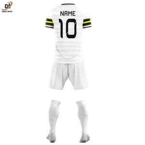 OEM Custom Team Name Men's Adult <b>Soccer</b> Uniform 100% Polyester 220g Fabric Weight Training Kit - Product Image 4