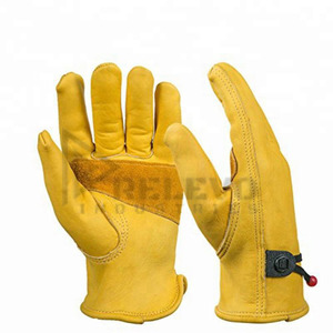Disposable Leather <b>Gloves</b> for Casual Use Abrasion Resistance Anti Cutting Hand Protection Safety Work Cow Hides Leather <b>Gloves</b> - Product Image 2