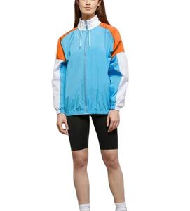 Ensemble de survêtement coupe-vent léger et respirant pour femme avec logo personnalisé, veste coupe-vent en nylon, haut court imperméable - Product Image 5