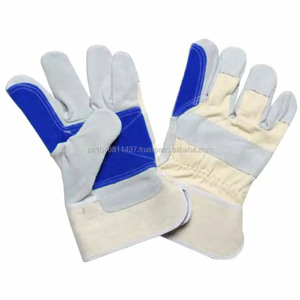 Gants de travail en cuir de vachette pleine fleur à double paume, haute performance, robustes, pour la protection des mains, type Rigger canadien - Product Image 5