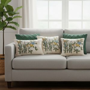 SOGA 5PC Botanical <b>Garden</b> and Meadow Pillowcase Set Forest Green Diamond Pattern <b>Cushion</b> <b>Covers</b> - Product Image 2