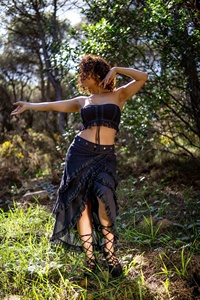 Boho <b>Lace</b> <b>Bandeau</b> <b>Top</b> With Criss Cross Design Strapless Festival Tube <b>Top</b> Womens Bohemian Summer Party Wear - Product Image 2