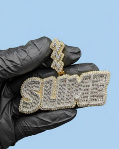 Colgante Hip Hop con Incrustaciones de Moissanita, Joyería para Raperos, Plata de Ley 925, Dos Tonos, Personalizado, Chapado en Oro de 18K, para Regalo - Product Image 1