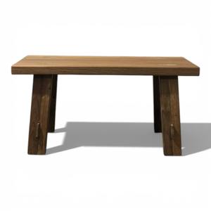 Banco Rústico de Madera de Teca Reciclada, Hecho a Mano, Estilo Wabi-Sabi, Asiento Vintage de Madera Maciza para Sala de Estar y Hotel - Product Image 4