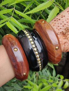 Brazaletes de Madera de Mango Personalizados, Estilo Religioso, Forma Redonda, Brazalete con Cristal a Buen Precio - Artesanía Natural - Product Image 2