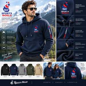 Sudadera con Capucha Personalizada con Logotipo del Grupo SW para Hombre, Bolsillo Tipo Canguro, 100% Algodón, Otoño, ODM, Ligera, Transpirable, Ropa Deportiva Informal - Product Image 6