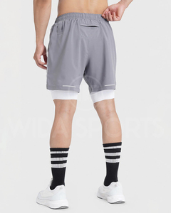 <b>Men</b> Athletic 2-in-1 <b>Shorts</b> with <b>Compression</b> Liner Breathable Running Gym Fitness Training <b>Shorts</b> - Product Image 3