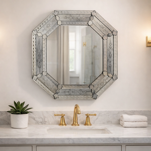 Espejo de Pared de Estilo Veneciano Antiguo |   Espejo Decorativo Barroco de Lujo |   Espejo Decorativo de Vidrio Vintage |   Espejo Decorativo para Interiores del Hogar - Product Image 3