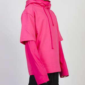 Wholesale <b>Cheap</b> Price Best Quality Double Sleeves Hoodie Women Streetwear 100% Cotton High Demanded Casual Wear - Product Image 3