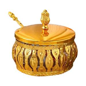 Boîte de rangement pour fruits secs en laiton faite à la main OEM avec couvercle, boîte à bonbons en métal de luxe pour cadeau et décoration intérieure - Product Image 5