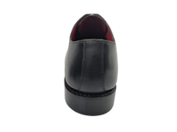 Chaussures habillées noires Oxford à lacets pour hommes, bout rond, couleur unie, pour le bureau et la carrière, semelle extérieure en caoutchouc antidérapante