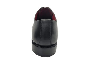 Zapatos Oxford de Vestir para Hombre, Negros, de Cuero Genuino, con Cordones, Punta en Pico, Color Sólido, para Oficina y Trabajo, Suela de Goma - Product Image 2