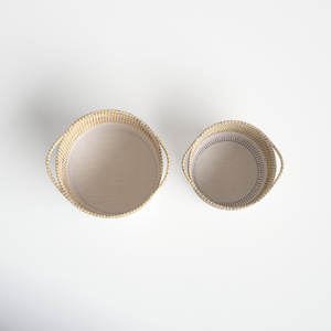 ตะกร้าเก็บหญ้าทะเลสองชั้นทำด้วยมือพร้อมที่จับตกแต่งและใช้งานได้จริง - Product Image 5