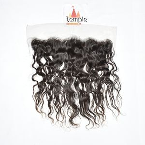 13*4 Frontal Closure <b>Braiding</b> 100% Unprocessed Deep Wave Indian Temple Women Natural <b>Color</b> Black Vendors Human <b>Hair</b> Extensions - Product Image 1